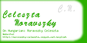 celeszta moravszky business card